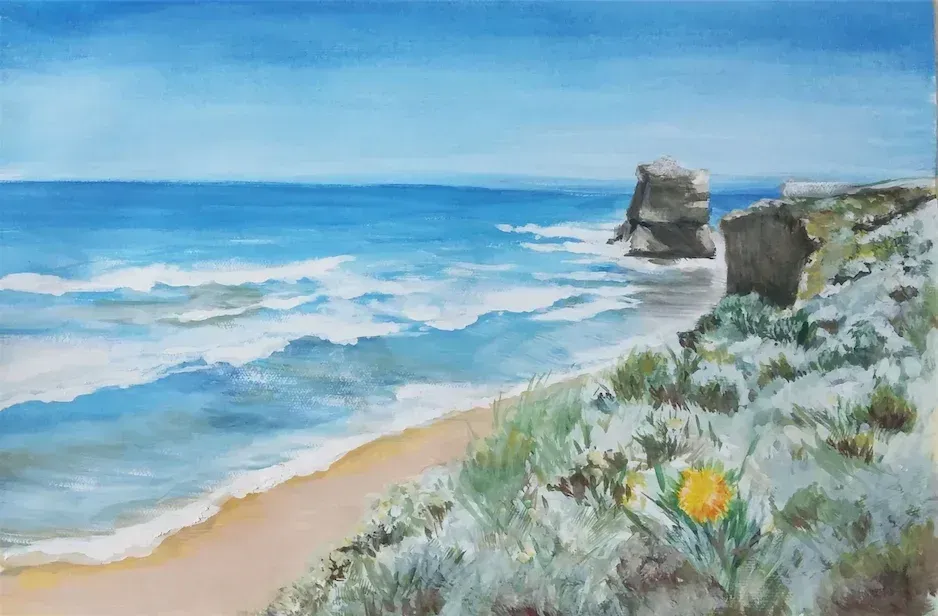 Painting "在所羅門極榮華的時間，也不如這花一躲"